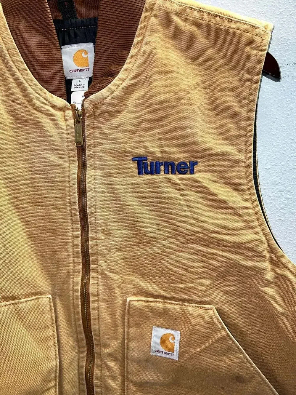 Vintage Carhartt Duck Canvas Quilt Lined Vest Carhartt Brown  Large Regular 0234